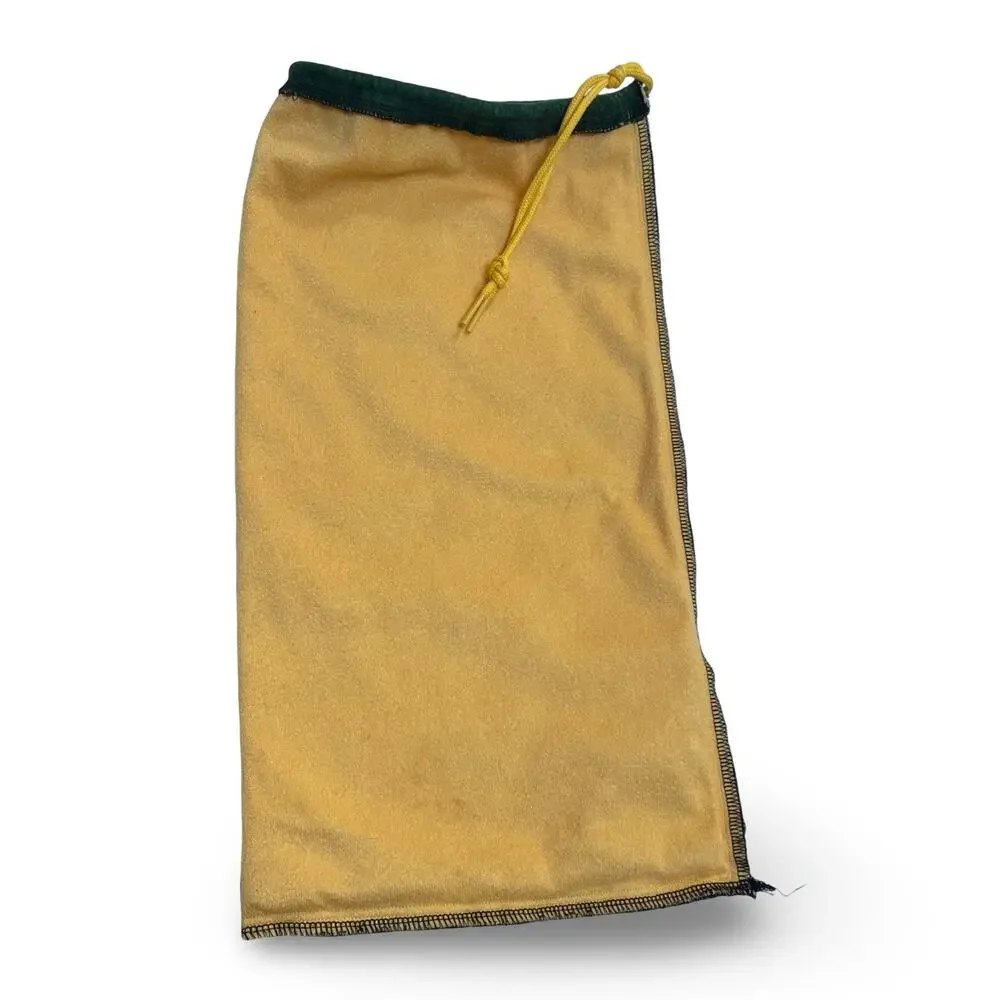 Green Bay Packers Drawstring Pouch Bag Velvet Velour Embroidered 90s Vintage